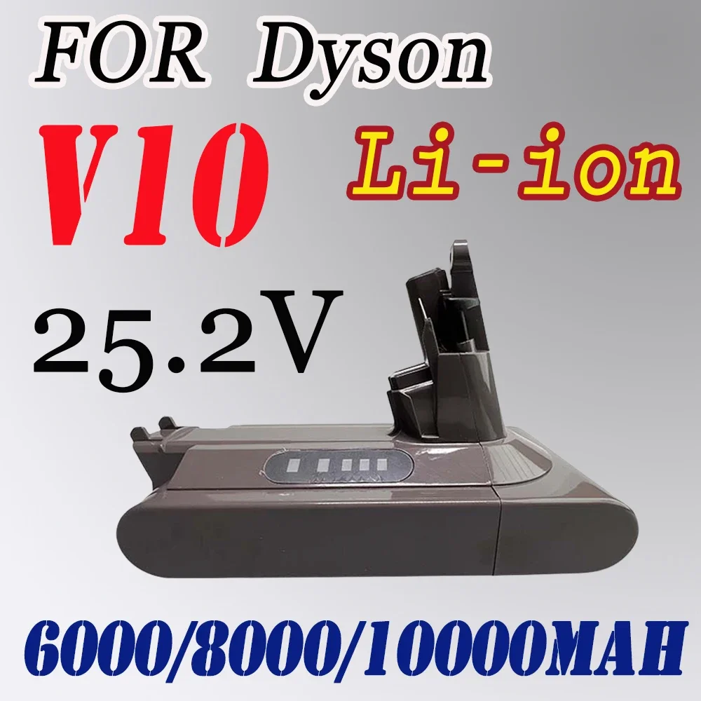 

V10 25.2V Battery Replacement For Dyson V10 6000/8000/10000MAH Handheld Vacuum Battery V10 Power Pack