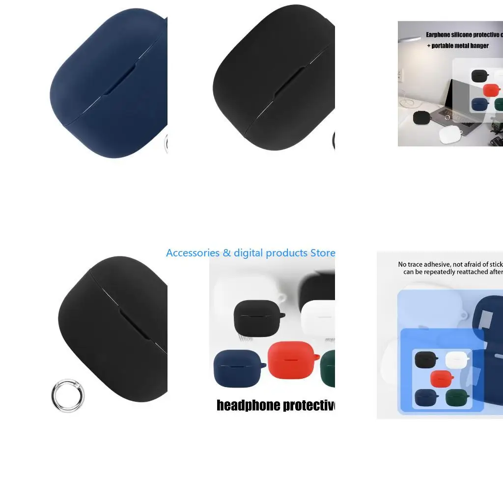 77JD Protective Case Sleeve Housing Waterproof for Earphone Shockproof Nonslip Offering Comprehensive Dust And Water Defense