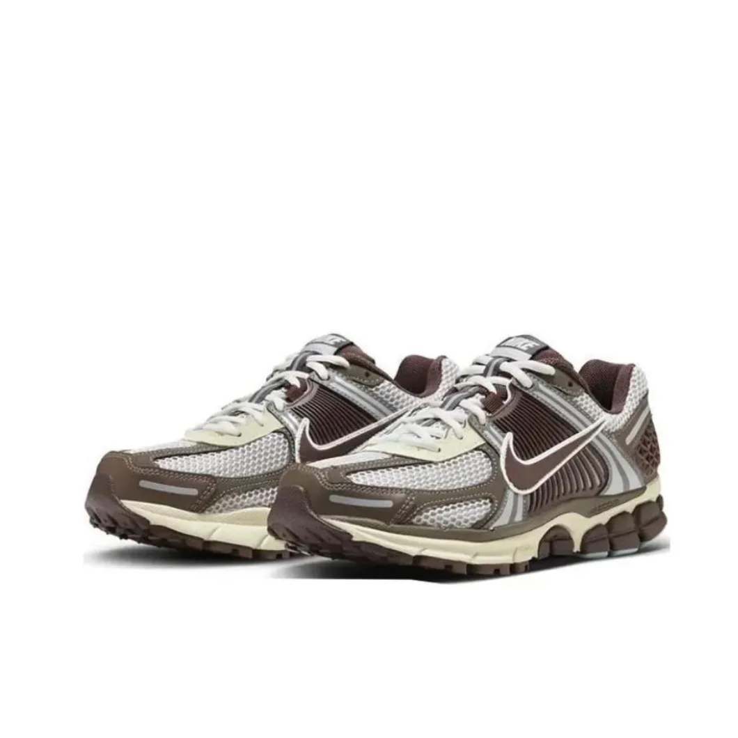 Nike Air Zoom Vomero 5 Low Men's and Women's Sneakers Lightweight cushioning running shoes Comfortable and wearable Brown&Silver