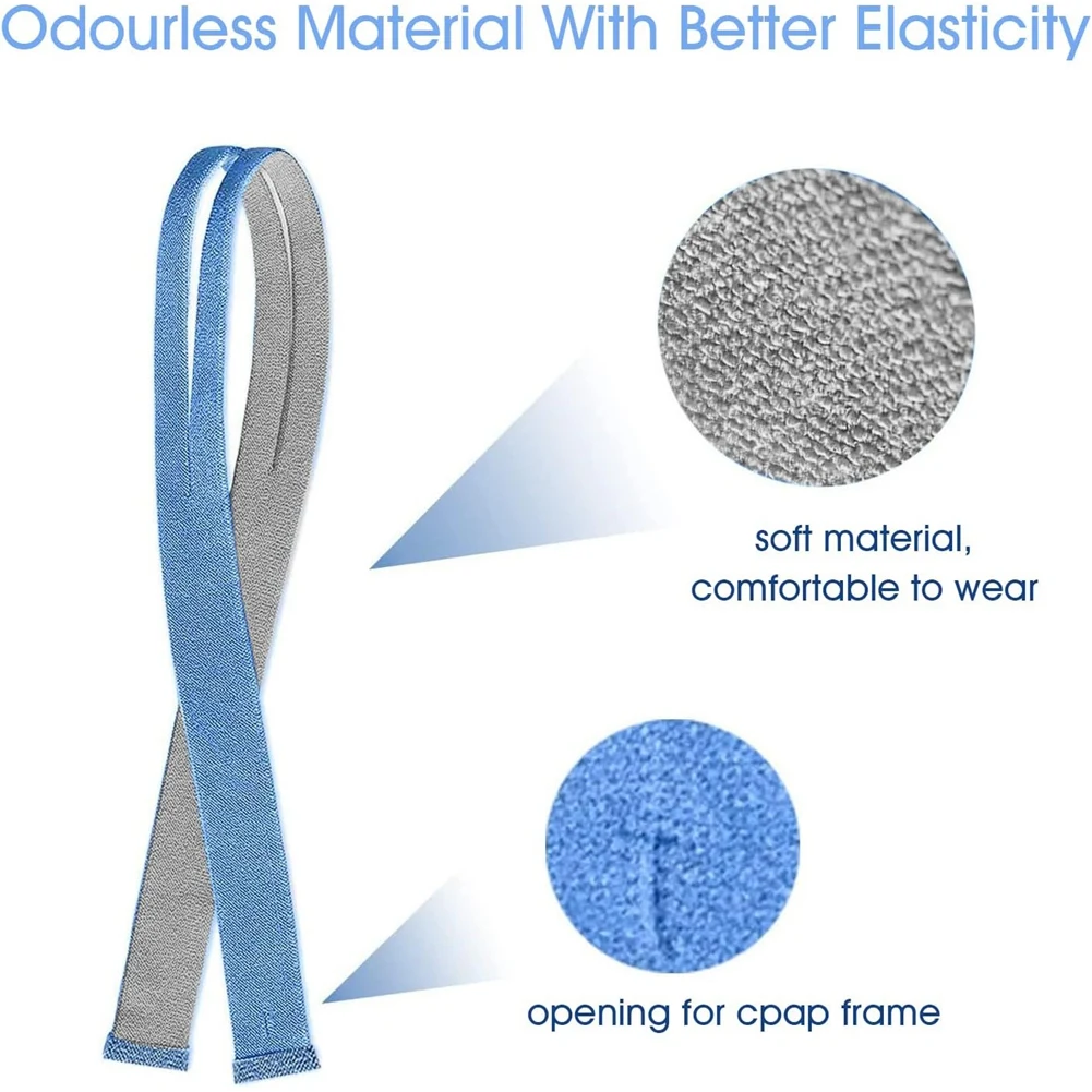 5 قطع من أغطية الرأس لأشرطة قناع وسادة الأنف ResMed Airfit P10 تتضمن 10 قطع من مشابك التعديل