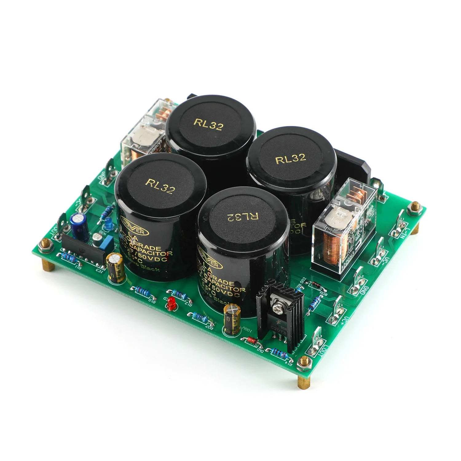 Assembeld 2 way Rectifier filter power supply board for Power amp DIY with speaker protection function