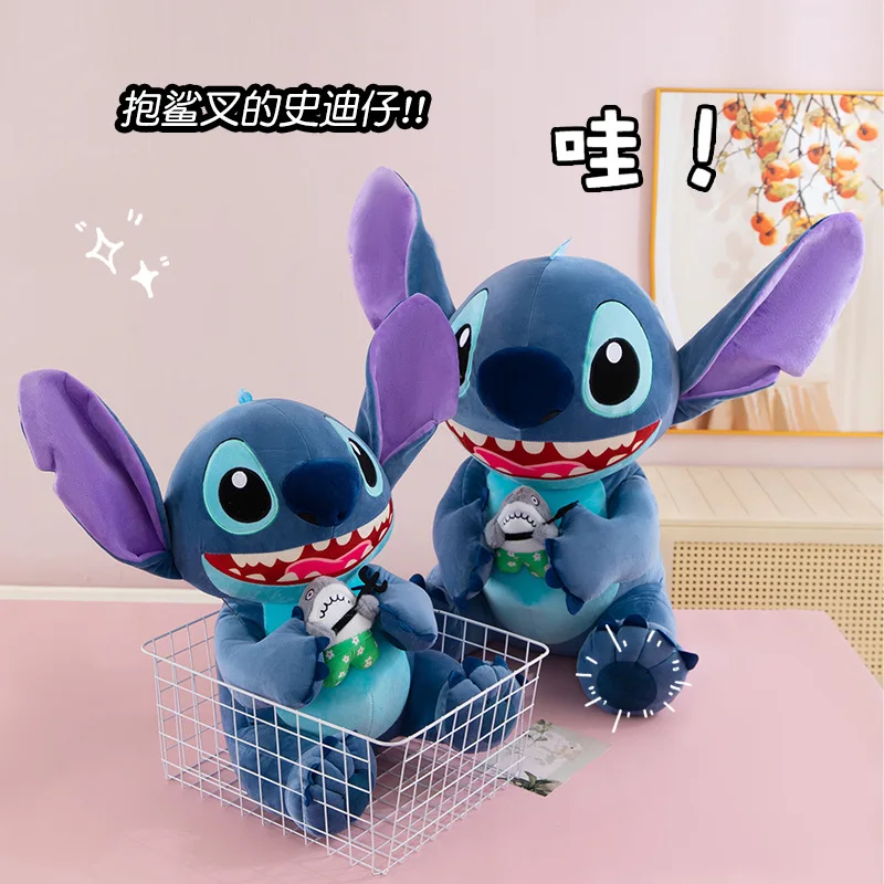 Kawaii Peluche Stitch Squalo Coccole Bambola Peluche Bambini Compleanno Regalo di Natale Peluche carino per bambini Morbido giocoso amico