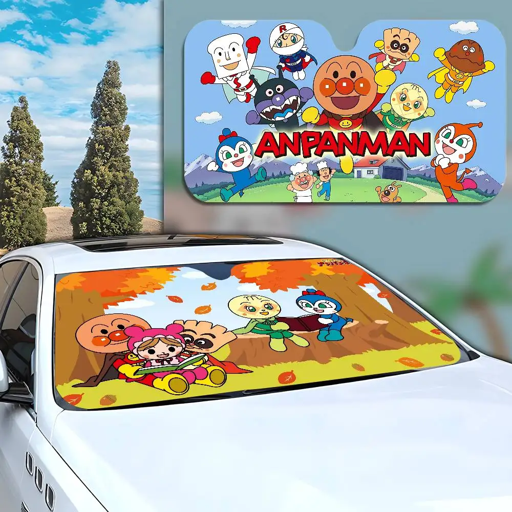 

AnpanmanS Anime Car Sunshade Front Sunscreen Heat Insulation Cooling Aluminum Summer Car With Cartoon Glass Cover