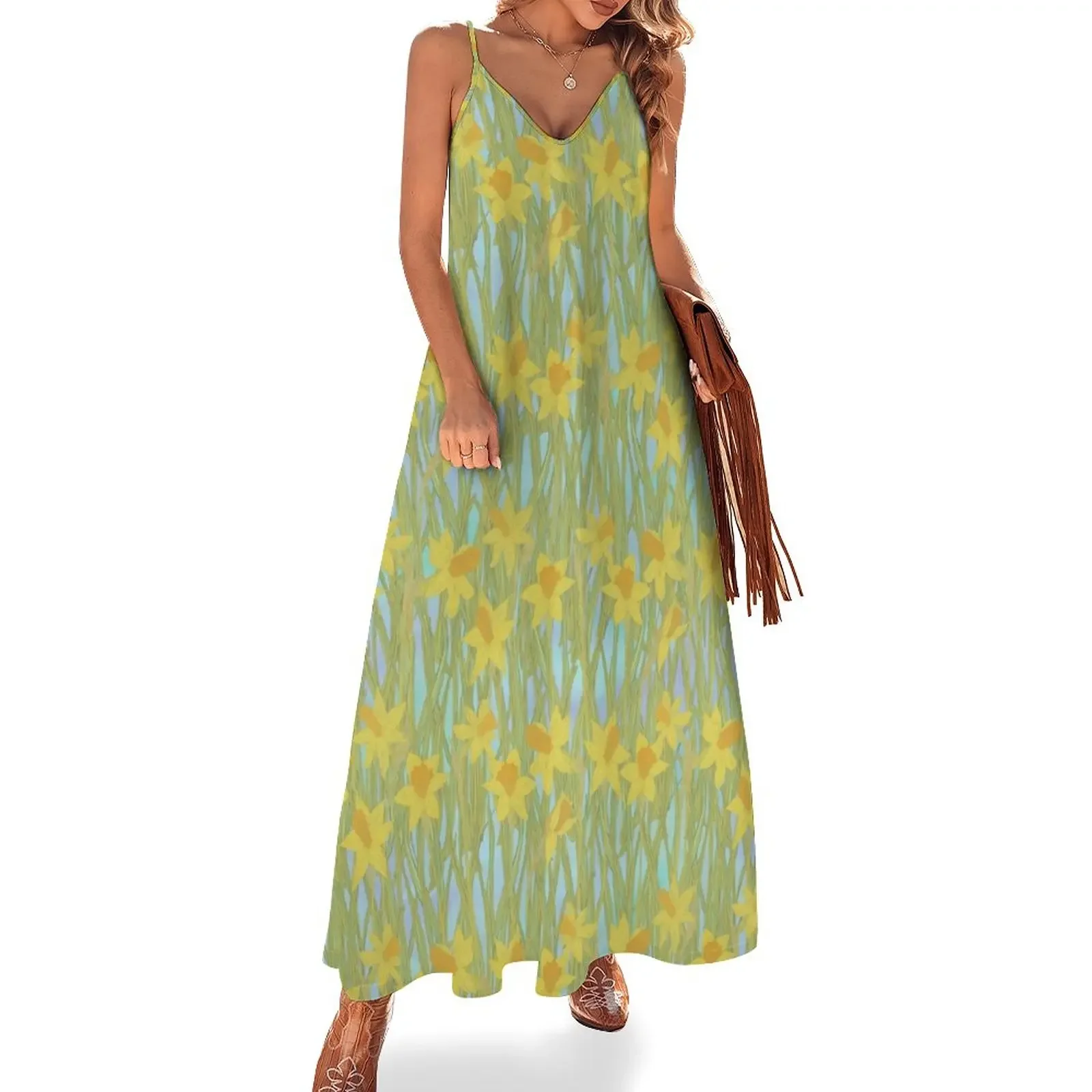 

Darling Daffodils Sleeveless Dress party dresses women Female clothing