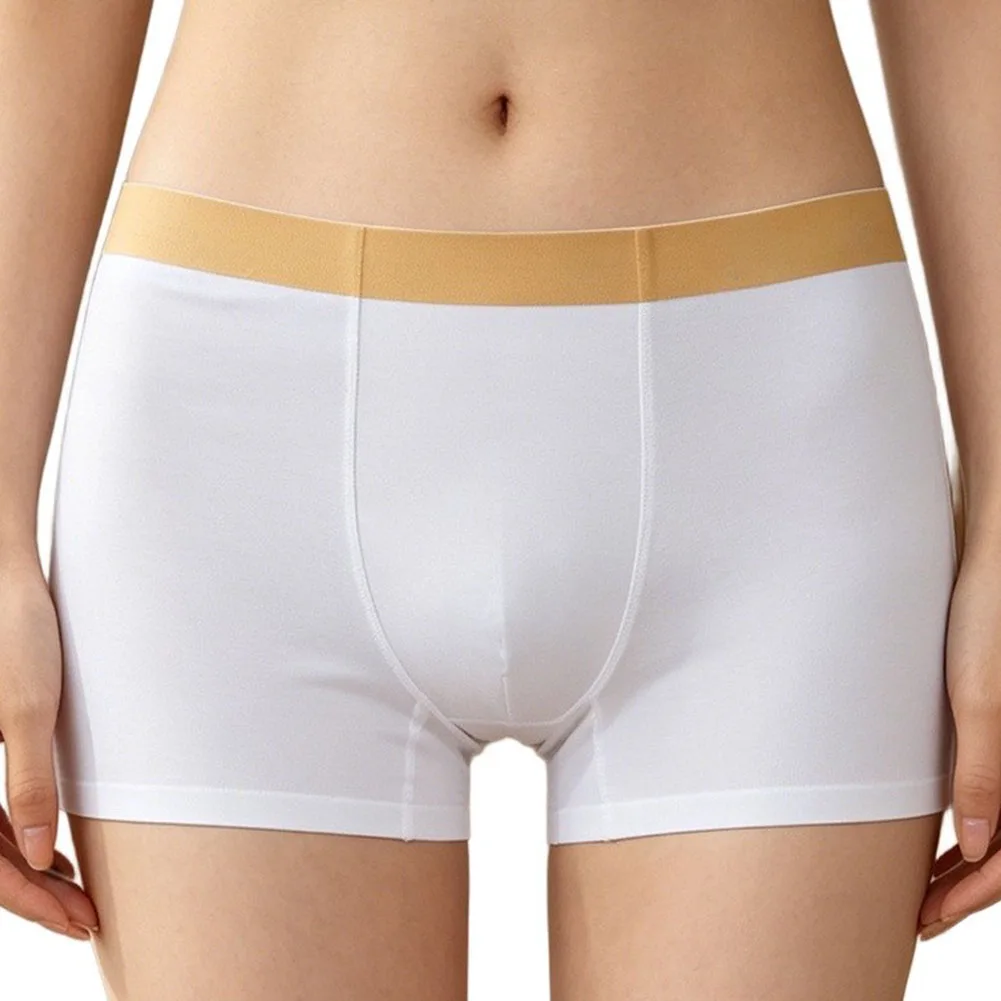 Men\'s Minimalist Boxer Shorts Featuring Clean Bulge Pouch Design Contrast Color Waistband and Cotton Spandex Softness