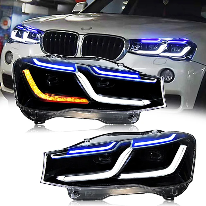 Car Accessories For BMW X3 F25 LED Headlight Assembly 2011-2018 X4 F26 LED Headlamps Front DRL Lights Plug And Play