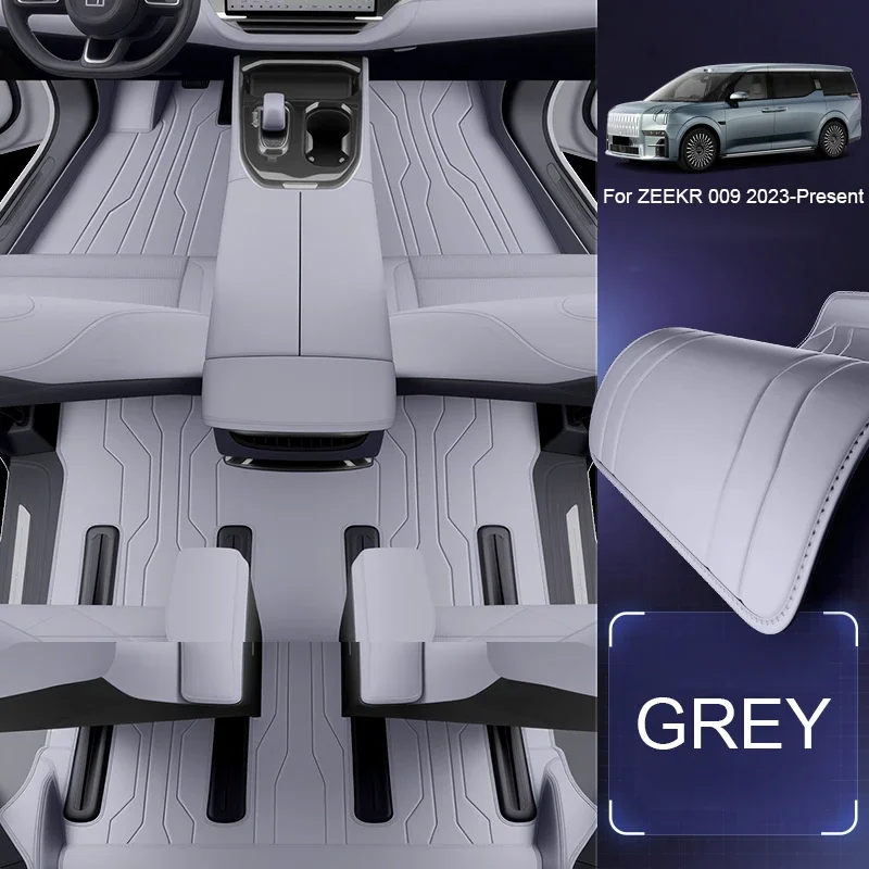 

Изготовленная на заказ кожа наппа для ZEEKR 009, противоскользящий автомобильный коврик для защиты ног, авто, роскошный водонепроницаемый коврик для пола, аксессуар