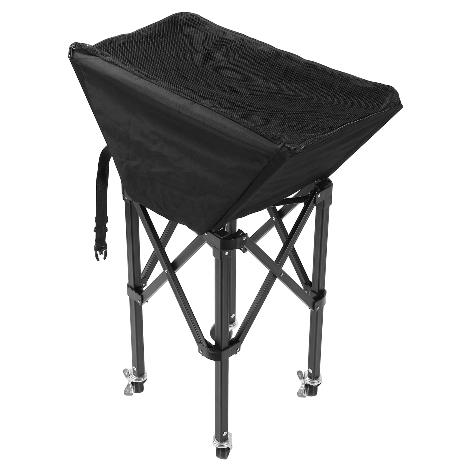 

Collapsible Hammock Ball Cart with Wheels Foldable Tennis Ball Cart Large Capacity for Garage Or Gym