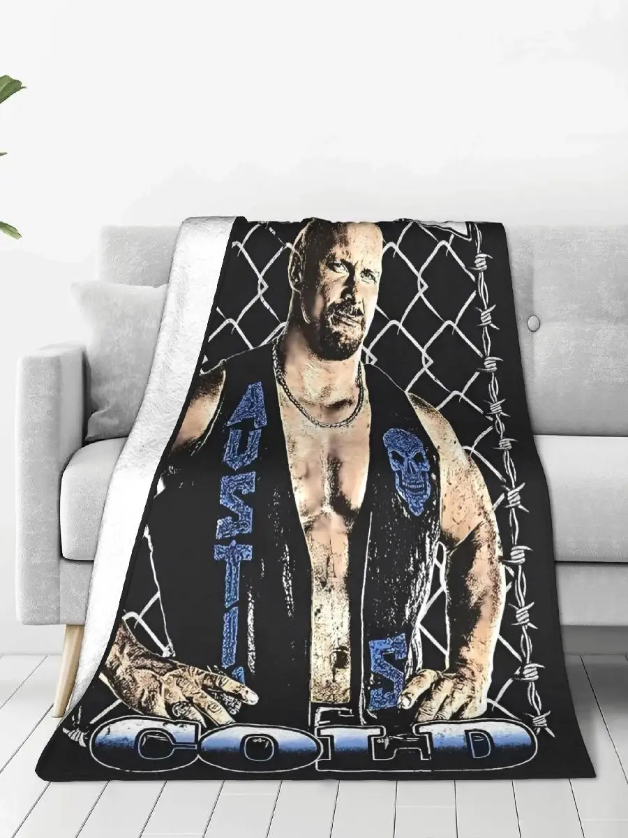 Jersey Stone Steve Austin Cold Blanket Soft Warm Funny Plush Throw for Kids Bedroom Flannel Bedspread Cover
