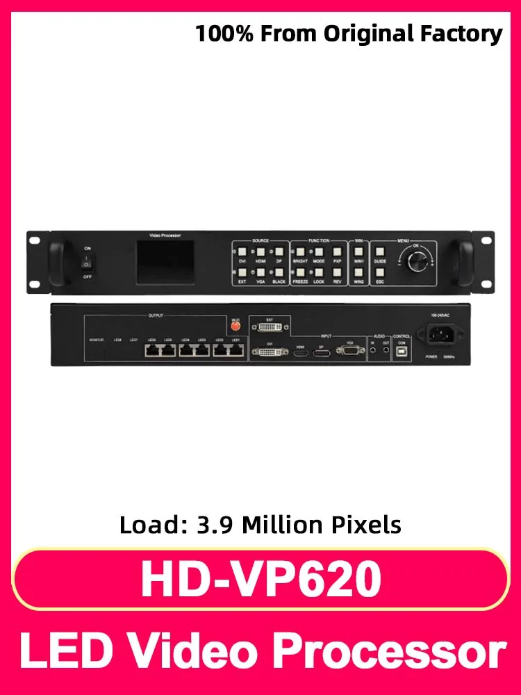 HD-VP620 Full Color LED Display Screen Video Processor 2-in-1 Synchronous System LED Video Wall HDMI VGA DVI DP Controller