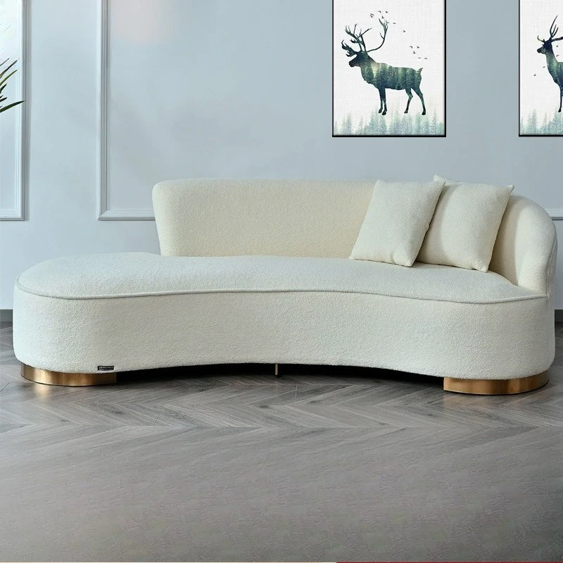 

Modern light luxury designer fabric , living room, sales department, beauty salon, special-shaped sofa,