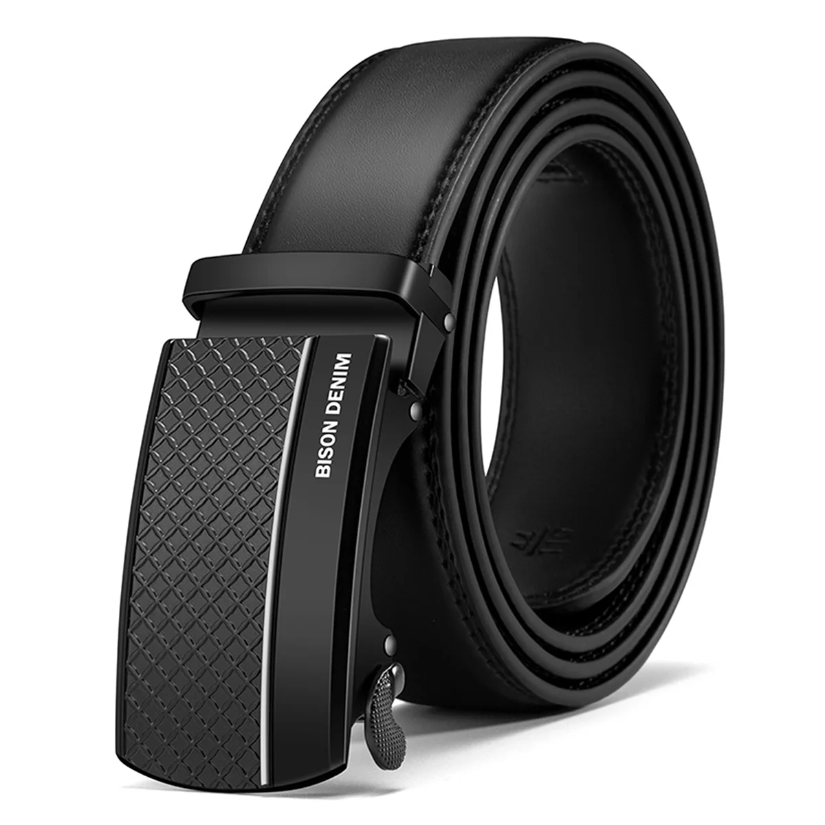 BISON DENIM Genuine Leather Automatic Men Belt Luxury Strap Belt for Men Designer Belts Men High Quality Fashion Belt N71416