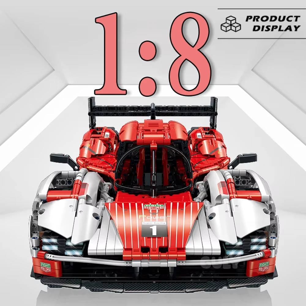 3069 قطعة الهندسة الألمانية السوبر 963 سباق اللبنات عدة 1:8 مقياس الفني Hypercar نموذج الطوب مجموعات الاطفال اللعب هدية