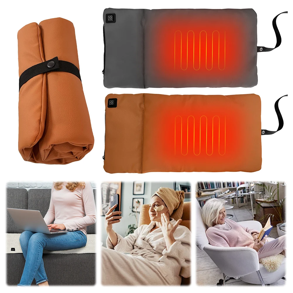 Heating Seat Cushion Warm Seat Pads 3 Levels USB Power Supply Waterproof Heated Seat Cushion for Office Park Boat Stadium