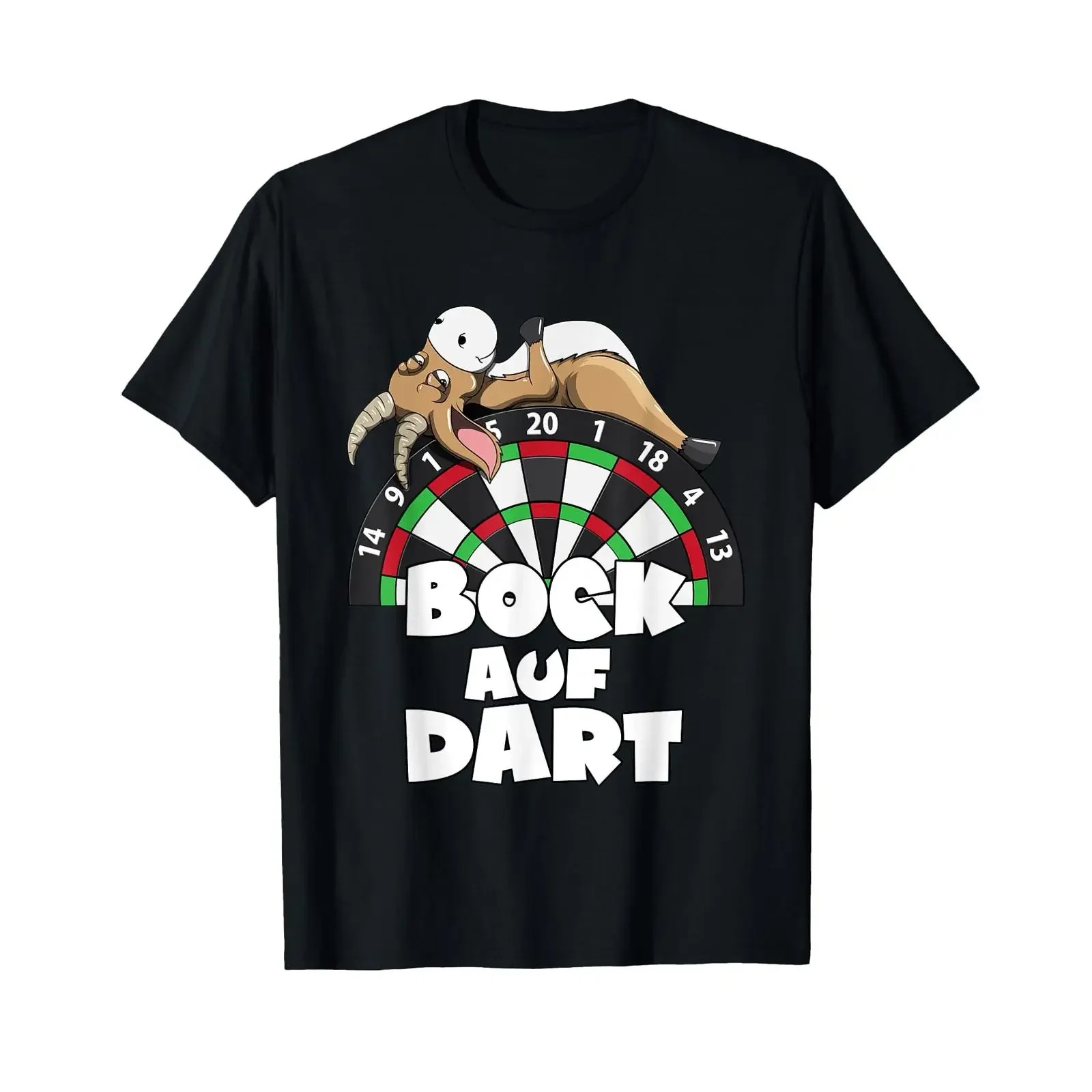 Dart Game Dartboard Goat Buck on Player T Shirt vintage Washed Soft Stretched fashion Casual Comfortable Top For Everyday Wear