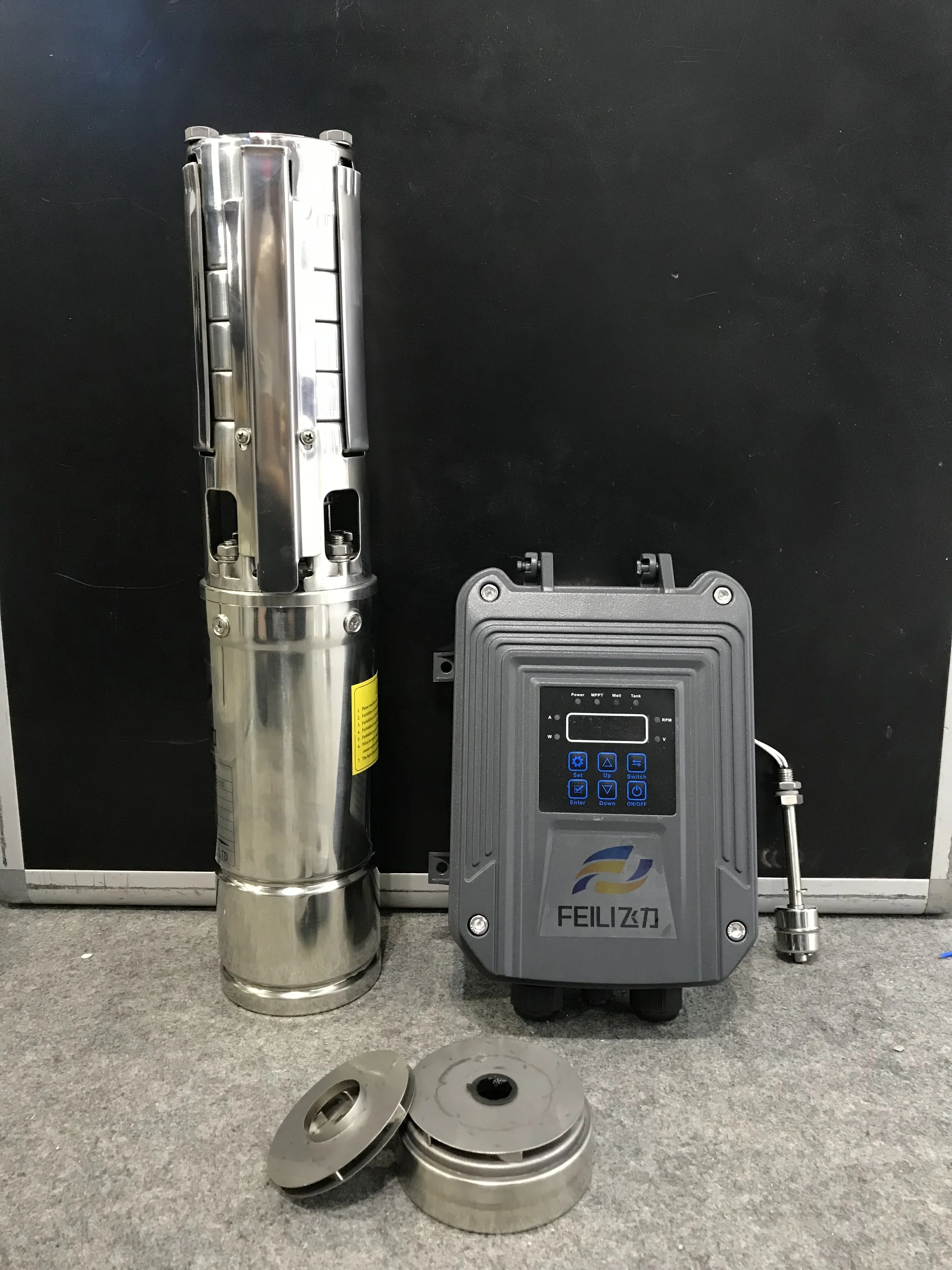 china solar deep well submersible pump 1hp  submissible bore water  dc 48v 80 meters head    for farming