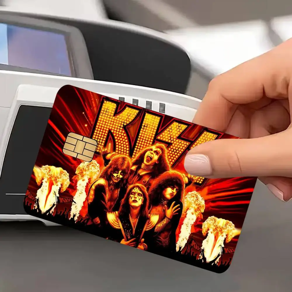 Rock Band Kiss Band Anime Front Cover Film Sticker Skin for Credit Debit Card Small Large Chip view 2