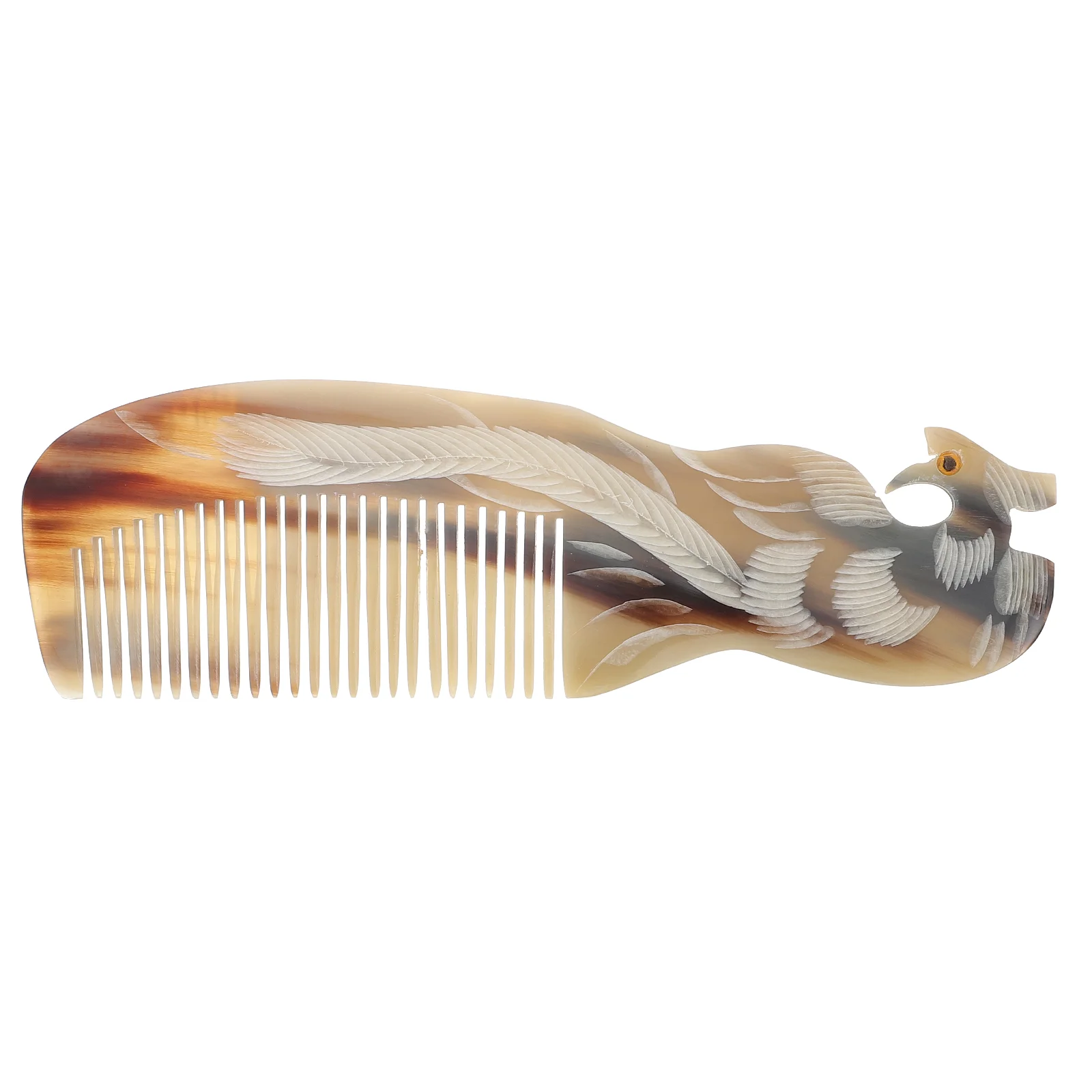 

Comb Handmade Creative Anti-static Smooth Hair Horn Ox Scalp Massage Tool Scraping Horns Double Sided Engraving Women's