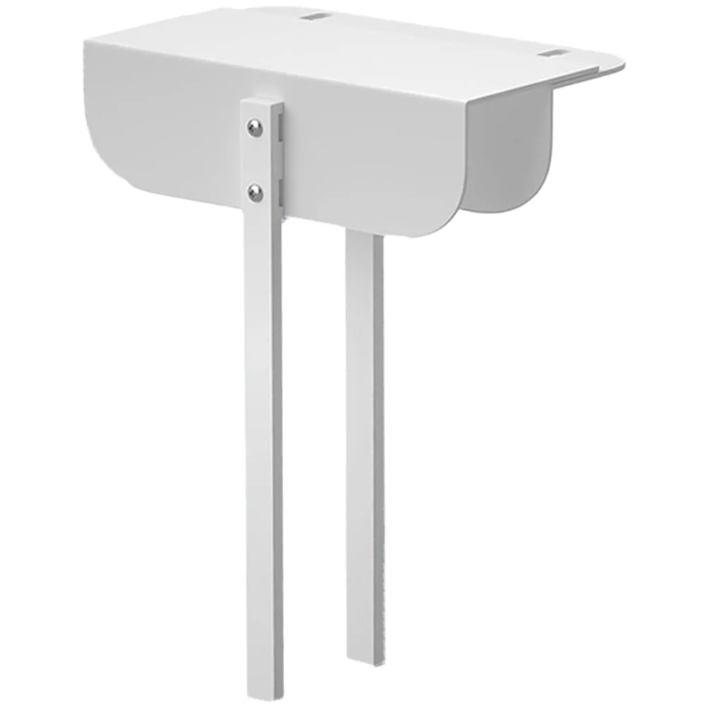 Bi Fold Door Lock with Double Sided Handles Adjustable Metal Lock No Drill Installation for Child Safety White Steel 22x9x7cm
