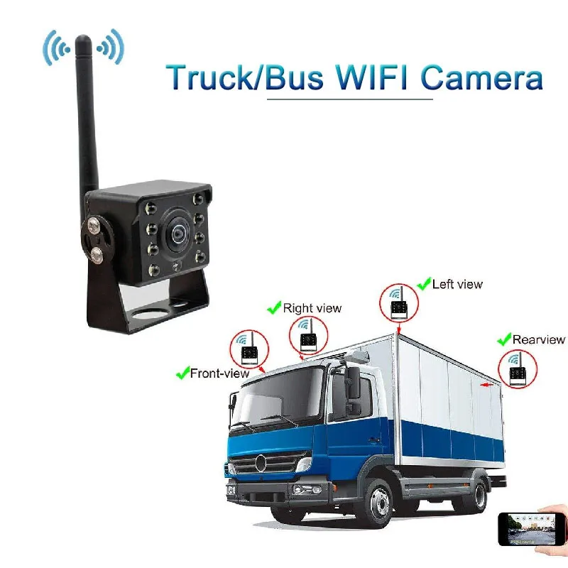 Waterproof High-definition Car/Truck Wireless WiFi Rearview Camera 170 ° Wide-angle Night Vision Shock Resistant And Waterproof