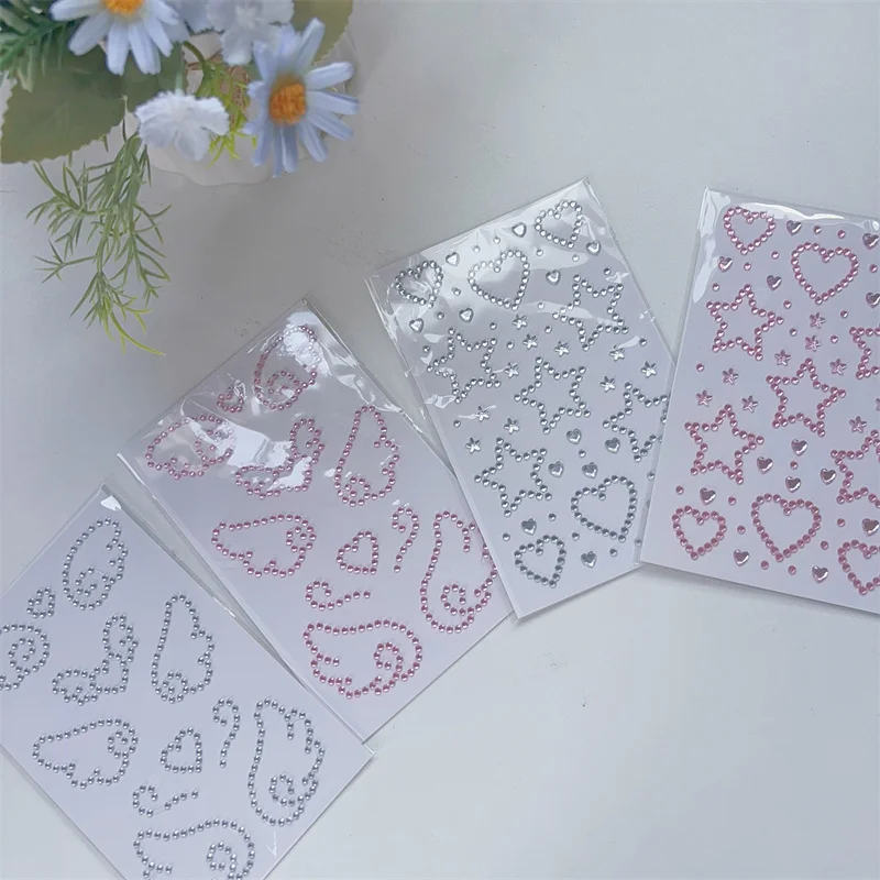 4 Silver Face Stickers with Diamond Angel Wings, Diamond Stickers for Stage Makeup, Rhinestone Accessories, Atmospheric Eye Corner Glitter Diamond Face Stickers