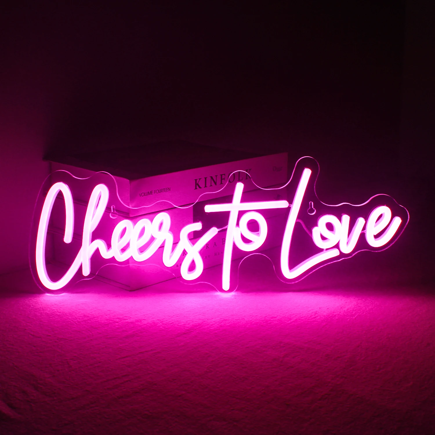 

Cheers To Love Neon Signs For Wall Decor Wedding Room Decoration For Bar Party LED Lights USB Powered Lamp Romantic Letter Sign