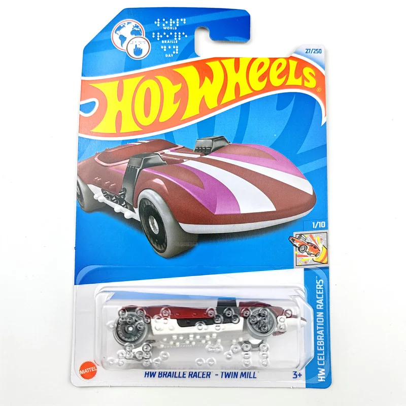 

2024-27 Hot Wheels Cars HW Braille Racer - Twin Mill 1/64 Metal Die-cast Model Toy Vehicles