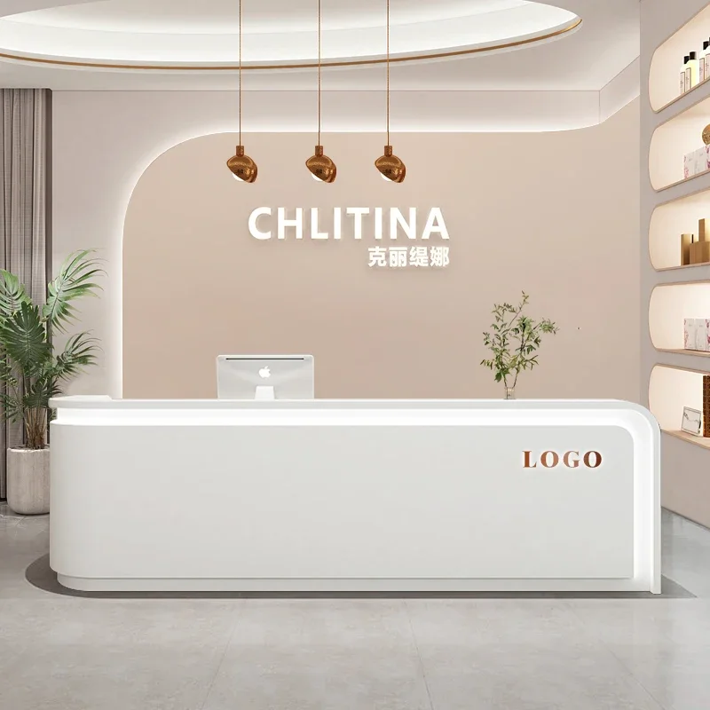 

Executive Checkout Counter Office Reception Modern Checkout Parental Counter Luxury Retail Rezeption Desk Beauty Bar Furniture