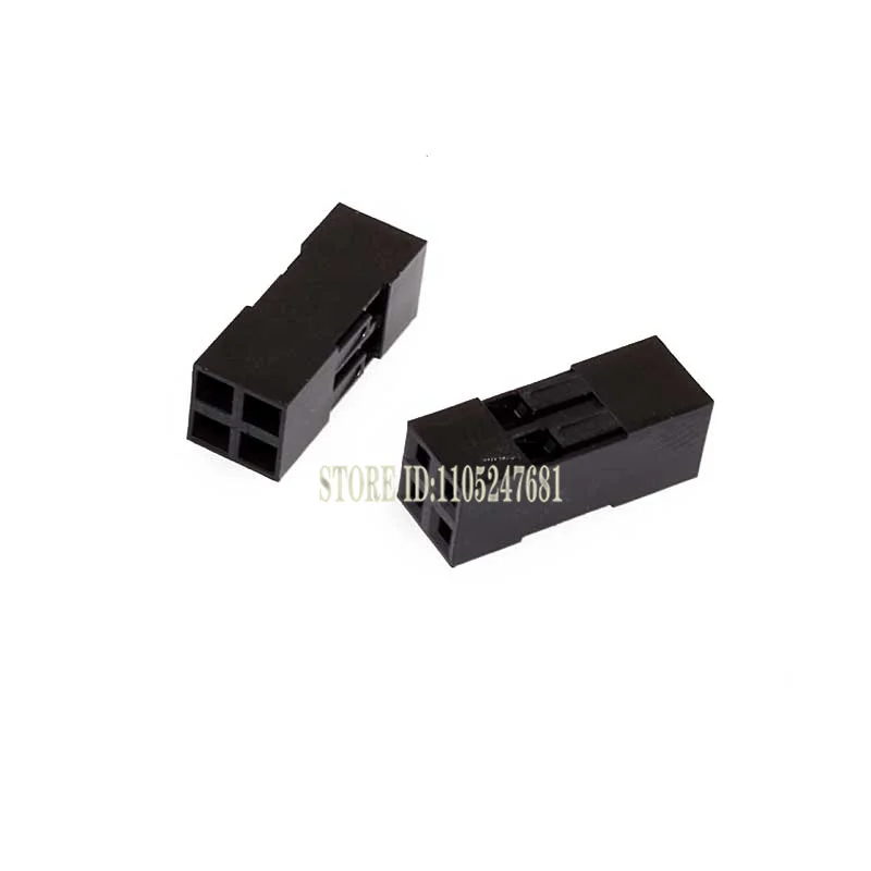 20pcs Double Row Header Connector Set 2.54mm Pitch Male Female Jumper Cables 2*2 to 10 Pin Housing Wire Plugs for Electronics