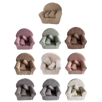 3 Pcs Neugeborenen Fotografie Requisiten Baby Sofa Kissen Set Infant Foto Schießen Posiert Unterstützen Stuhl Kissen Fotografia