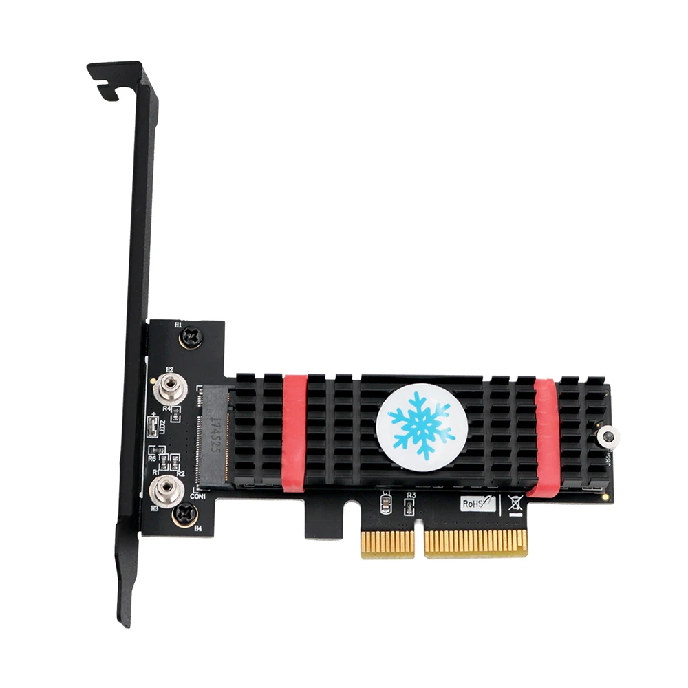 Pcie Naar M2 Adapter Raiser Pci Express 3.0 X4 Naar M.2 Nvme Ssd M Key Pcie M2 Riser Card Adapter + Low Profile Bracket M.2 Heatsink