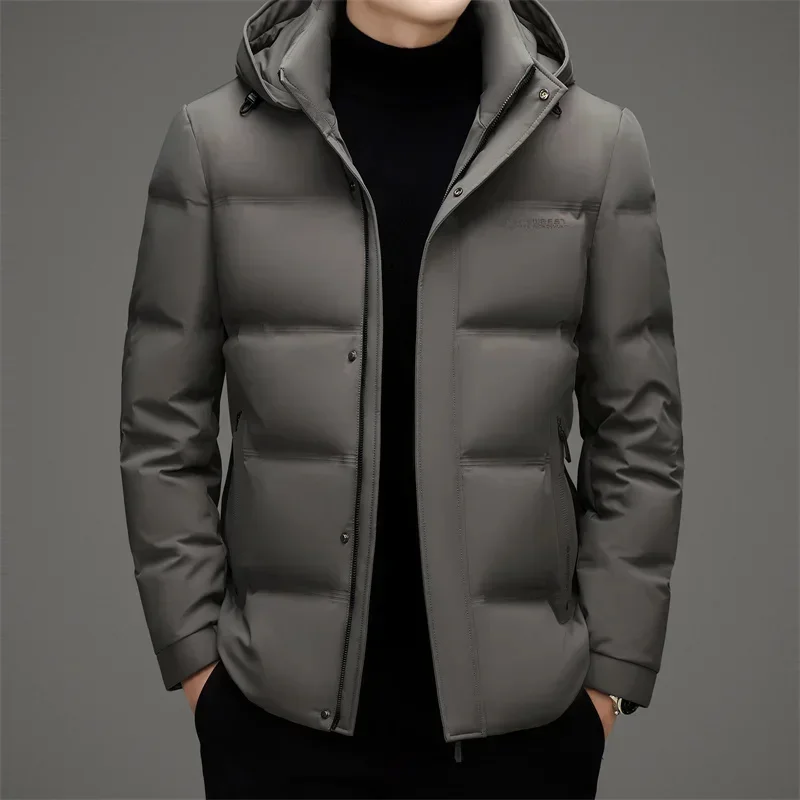 Men's Winter Short Down Jacket Luxury Designer Clothing Thickened Filling Goose Male Coat Men