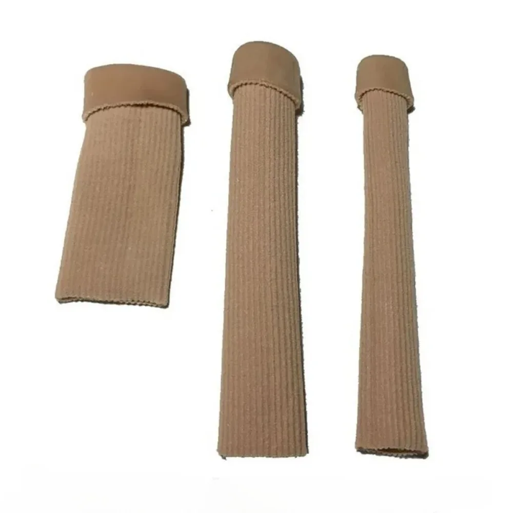 15cm Silicone Cover Cut Toe Set Rib Fabric Gel Tube Sleeve Cap for Hammer Toe Finger Separation Protector Foot Care Finger Toe