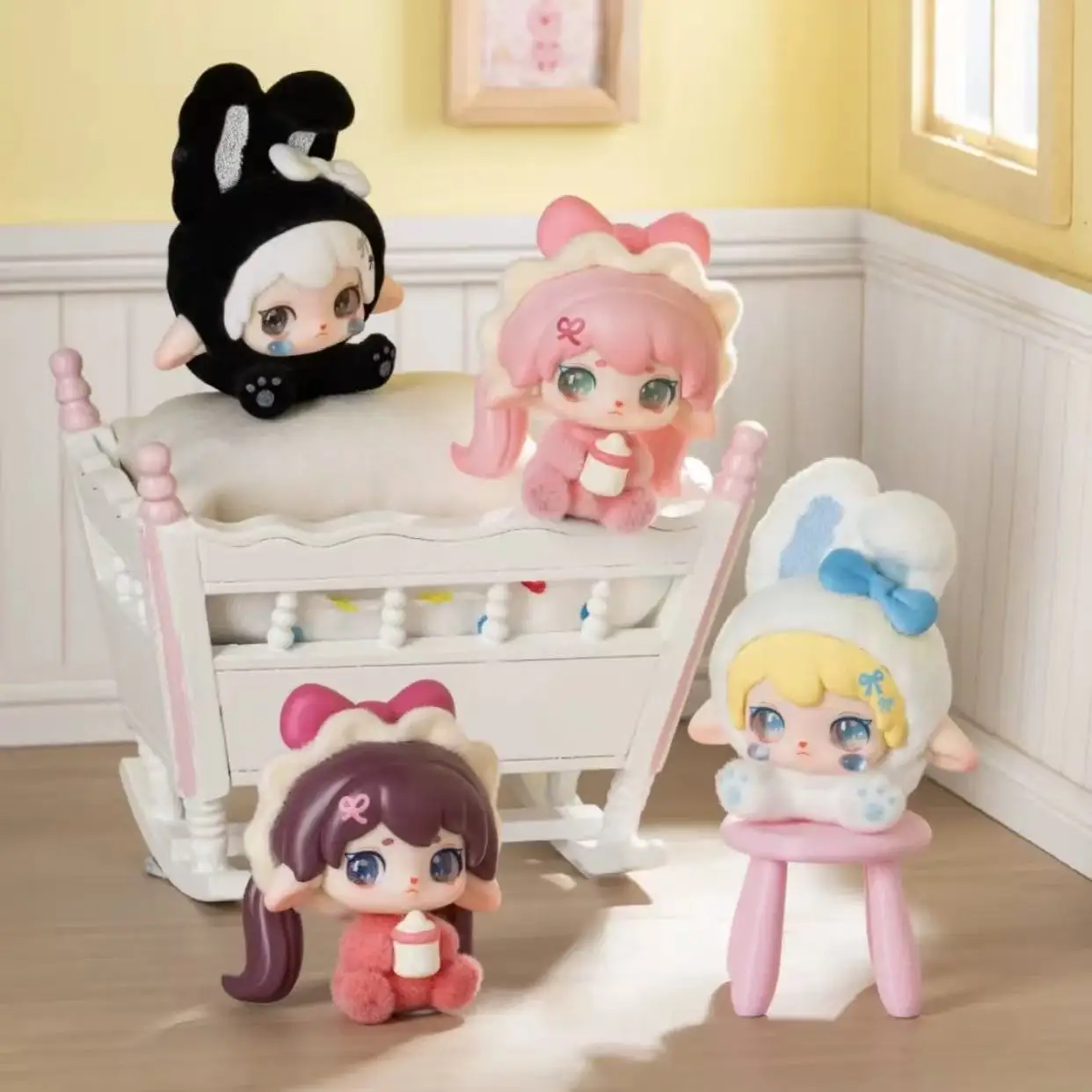 Genuine RUBY Hello Bunny Cute Mini Figure Doll PVC Cartoon Figurine Miniature Home Decoration Ornament Gift view 3