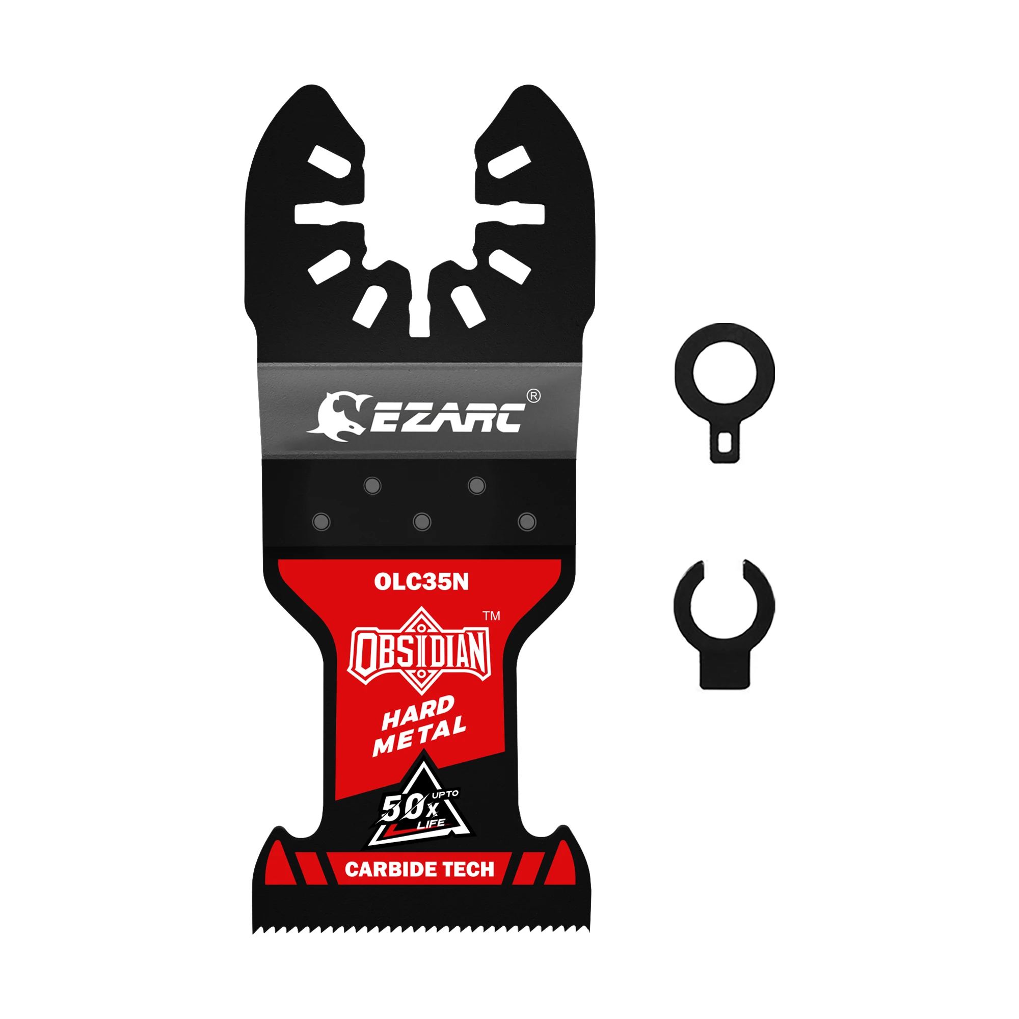 Lame de scie oscillante EZARC avec revêtement TiCN, lame de scie en carbure d'obsidienne à dégagement rapide pour métaux durs, clous, vis, boulons, métal