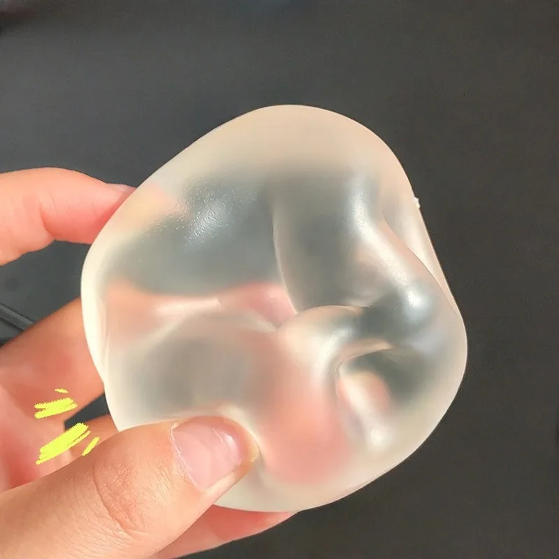 Jouets sensoriels anti-stress amusants en plastique moelleux Mochi, jouets à presser transparents à l'huile de noix de coco et à la maltose pour enfants et adultes