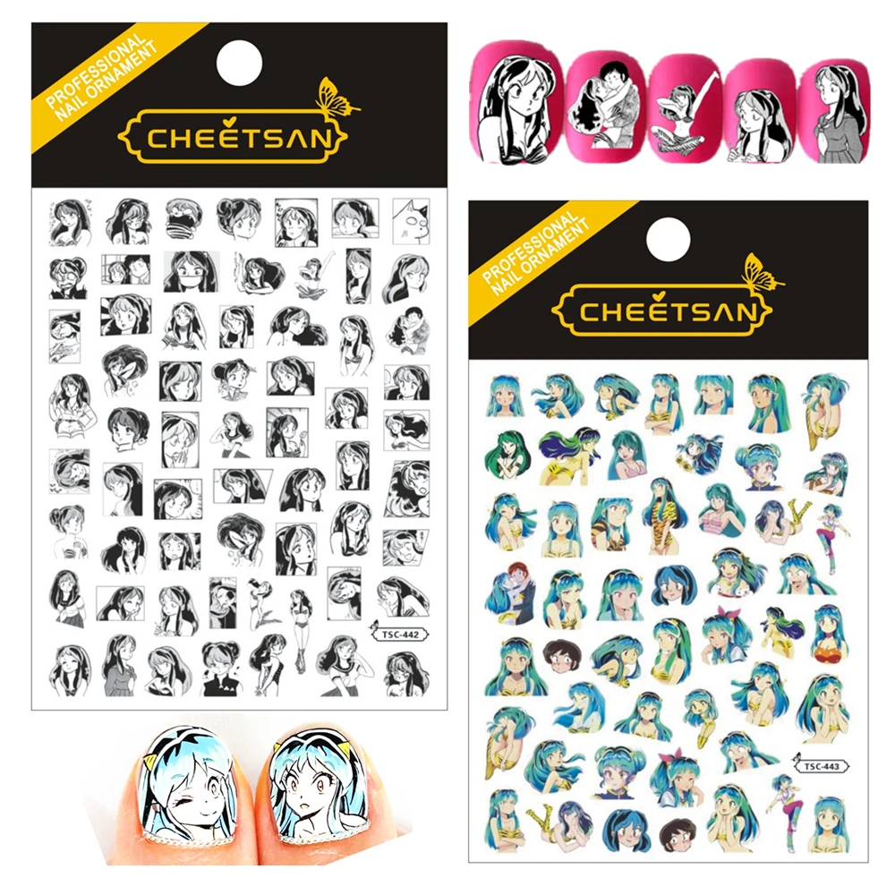 Newest TSC-329 Series 3d Nail Art Sticker Decal Nail Silder Urusei Yatsura lamu