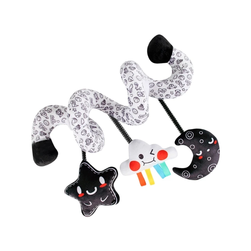 Babyreisvriendelijk spiralen hanger speelgoed autostoeltje entertainen auditieve textuur speelgoed 15UB