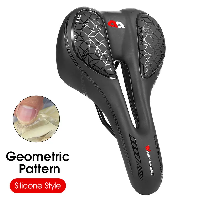 WEST BIKING Fahrradsitz Sattel MTB Rennrad Sattel Mountainbike Rennsattel PU Atmungsaktiv Weicher Sitz Ergonomisches Kissen