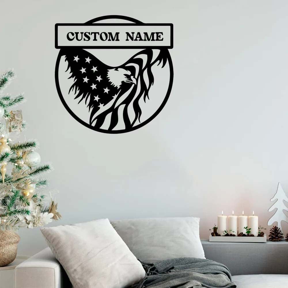 1PC Lovely Eagle Customizable Text Environmental Protection Vinyl Stickers Fashion Wallsticker Door Decor Vinyl Art Decal