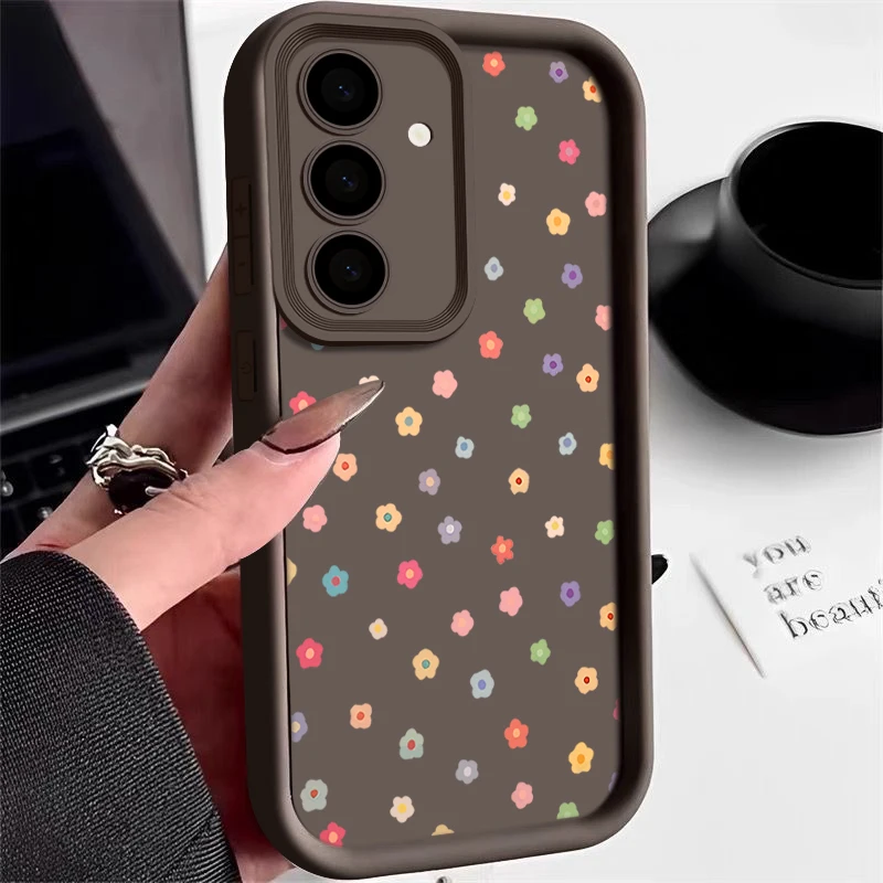 Flowers Soft Case For Samsung Galaxy A14 A34 A15 A55 A56 A54 A53 A36 A26 A25 S25 S23 S24 Ultra S22 Plus S24 FE Silicone Cover