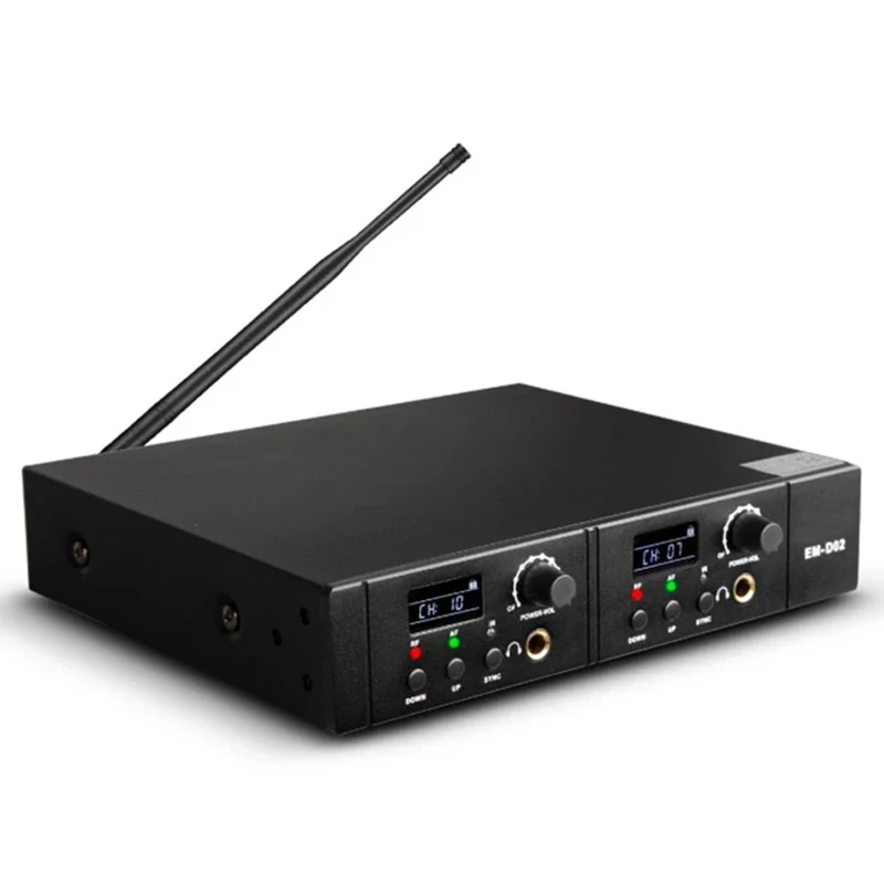 EM-D02 ثنائي القناة المهنية اللاسلكية في نظام مراقبة الأذن Bodypack رصد الأذن لأداء المرحلة