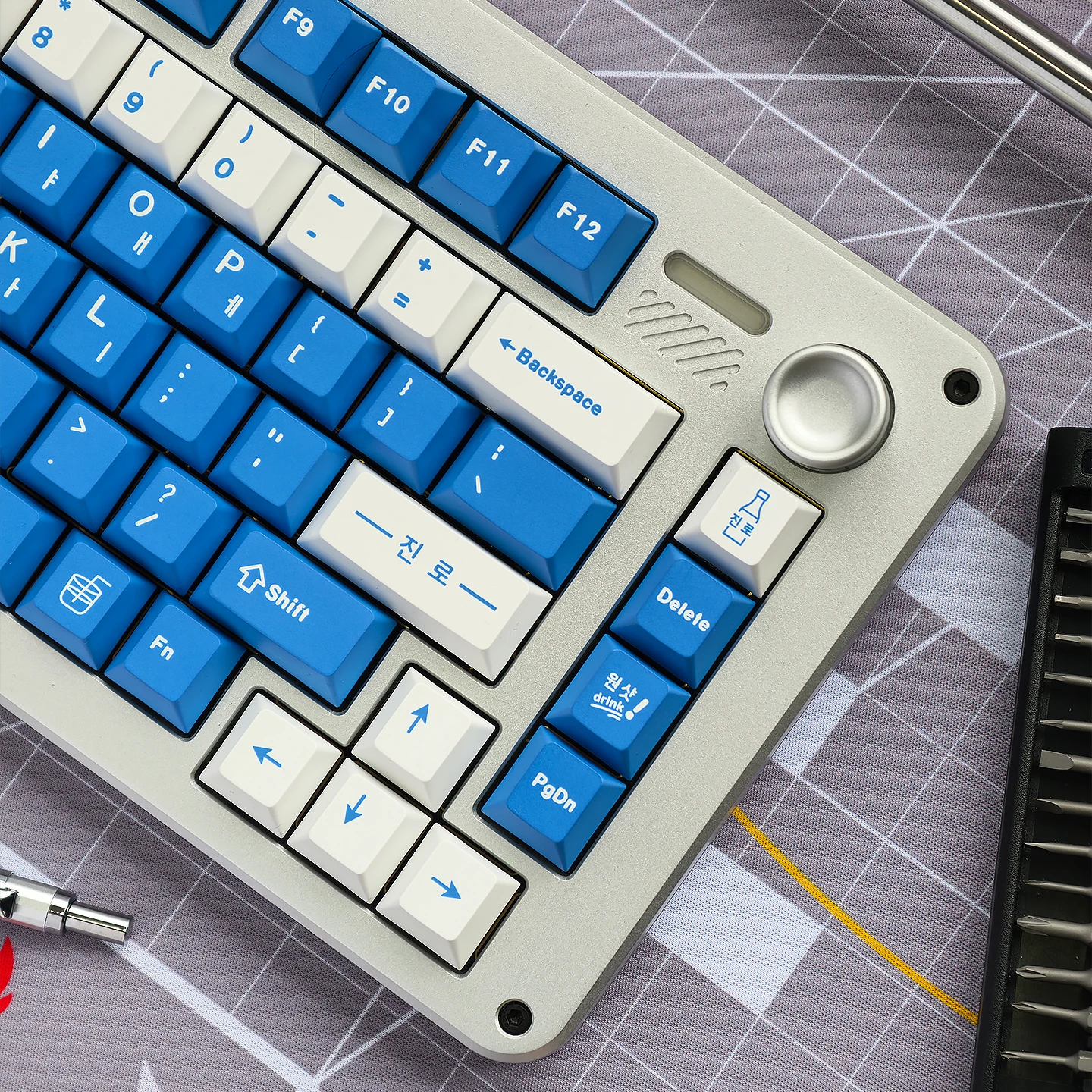 Soju Korean Keycaps Dye-Sublimate Cherry Profile PBT Keycaps Hangul Blue Keycaps For MX Cherry 64/87/96/108 Mechanical Keyboard view 5