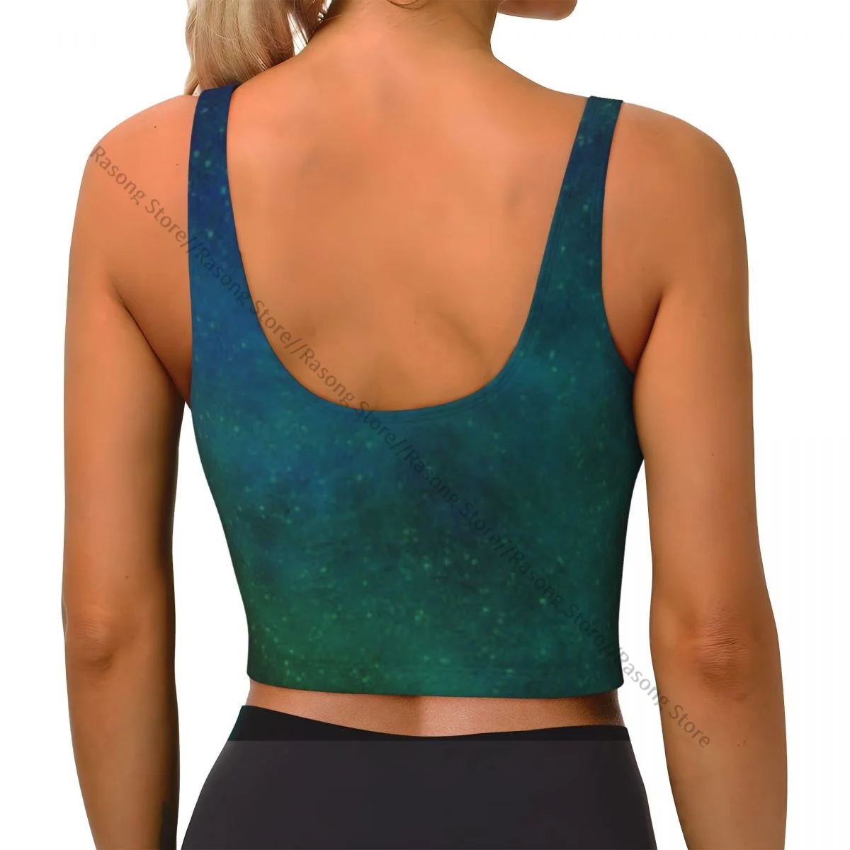 Sports Bra Women Running Yoga Clothes Vest Abstract Galaxy With Stars Nebula Gathering Fitness Vest