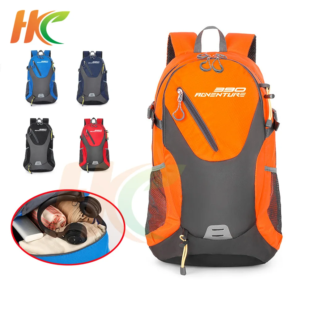 Logo For Ktm Duke 390 690 790 Adventure Adv Large Capacity Waterproof Backpack Men Women Hiking Travel Storage Bag Accessories