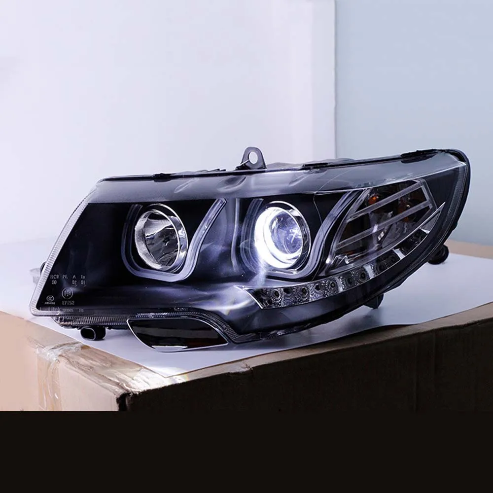 

Car Headlights LED Daytime Running Light Dynamic Streamer Turn Signal Front Lamp For Skoda Superb 2009-2013 Head Lights