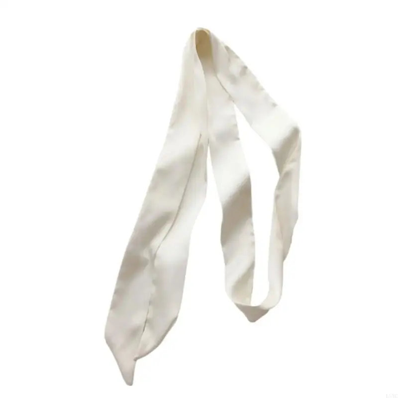 

L5YC Skinny Scarf Neckerchief Elegant Scarf Silk Feeling Scarves for Women Girl