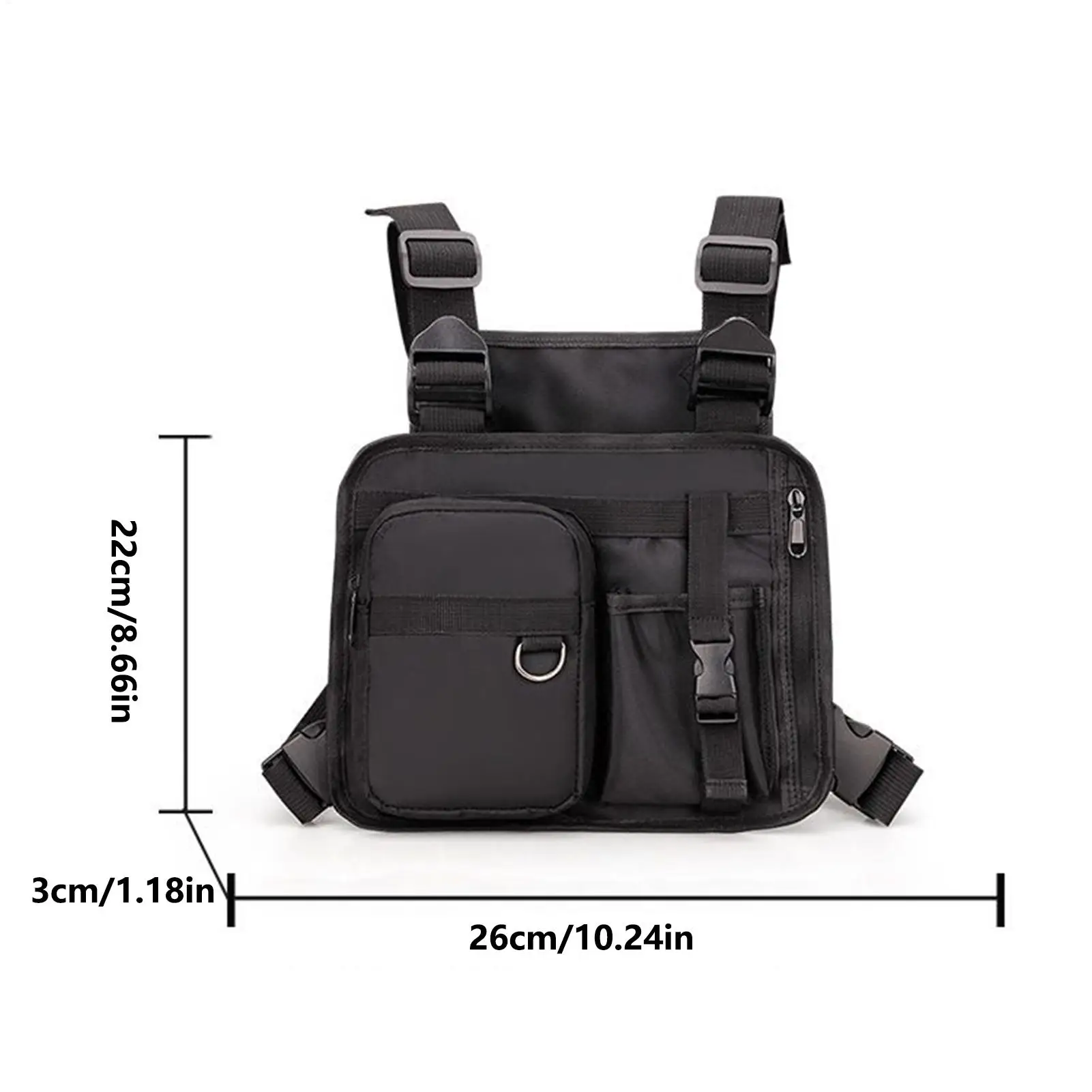 Mens Chest Bag Chest Bag Running Vest Backpack Phone Holder Vest Pouch For Jogging Walking Women Workout Fishing Cycling Hunting