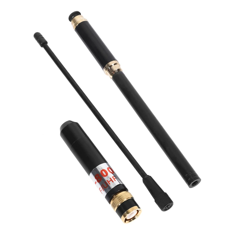 AL800 UHF VHF Telescopic BNC Antenna High Quality For Kenwood Portable Two Way Radio TK-208 TK-308 For Icom Walkie Talkie IC-V85