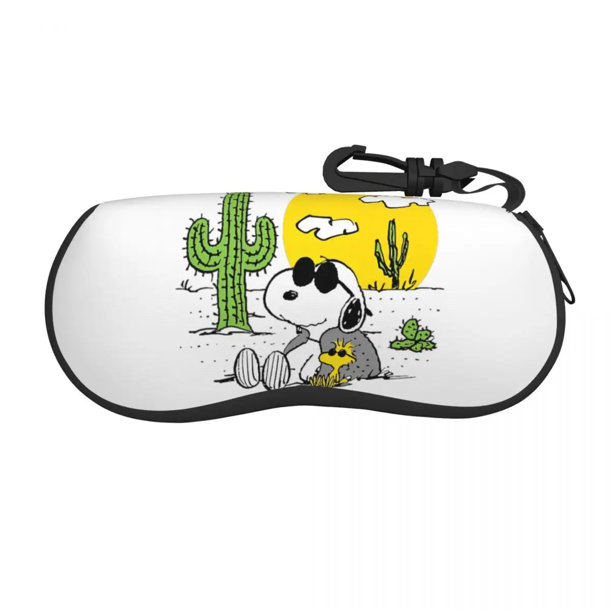 Snoopy Woodstock Desert Glasses Case Men Women Convenient Accessories Cartoon Eyewear Storage Box Protector Eye Contacts Case